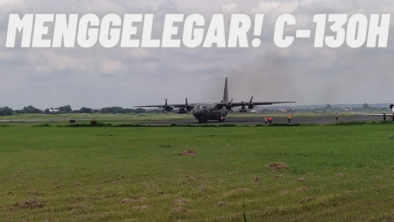 SEPERTI GUNTUR! ⚡⚡ ENGINE START C-130H TNI AU SANGAT KEREN