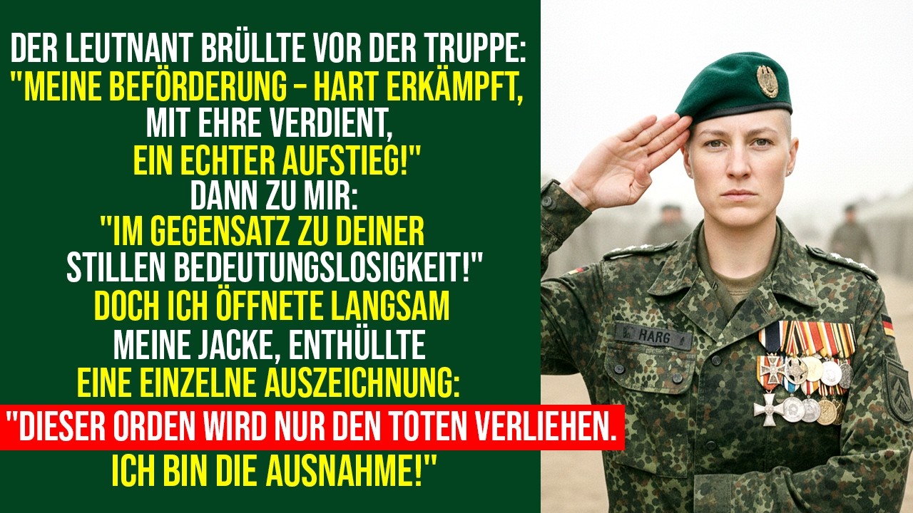 Der Leutnant rühmte sich vor der Kaserne – bis mein Orden ihn zum Schweigen zwang…