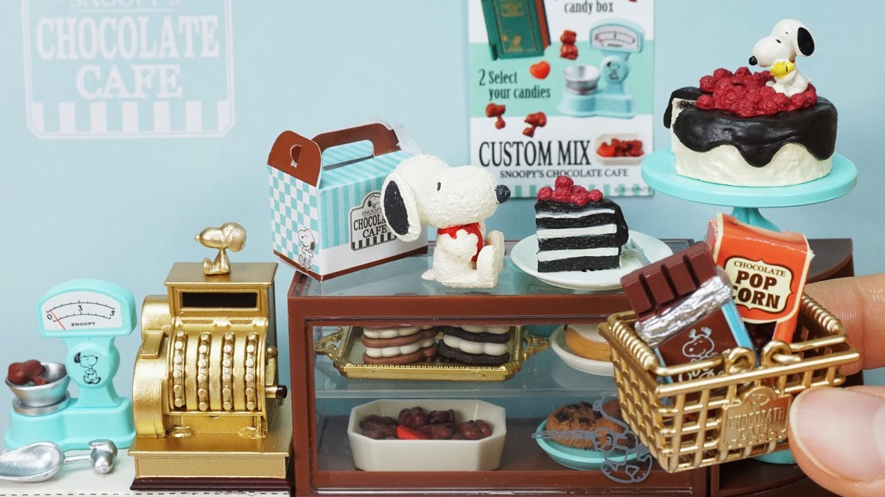 Snoopy’s Chocolate Cafe by Re-Ment 귀여운 초콜릿이 가득! 스누피 초콜릿 카페 리멘트 식완 개봉 리뷰 リーメント スヌーピー チョコレートカフェ