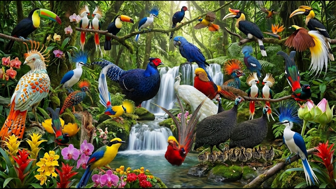Amazon Birds in the Rainforest 🌈🌳🎥🦜🐦🦅🦩🦚#wildlifedocumentary #birdvideos #naturewildlife #wildlife