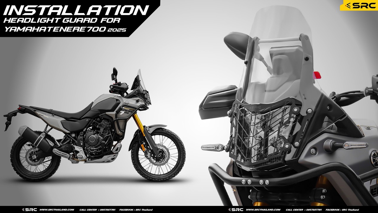 INSTALLTION HEADLIGHT GUARD SRC FOR YAMAHA TENERE700 2025 [SRC OFFICIAL]
