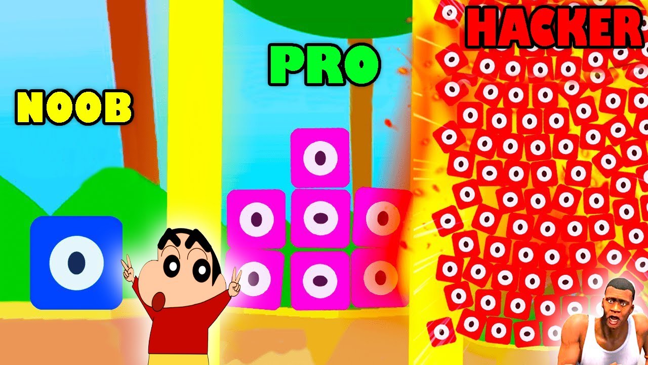 SHINCHAN vs CHOP vs AMAAN in EVO POP | NOOB vs PRO vs HACKER