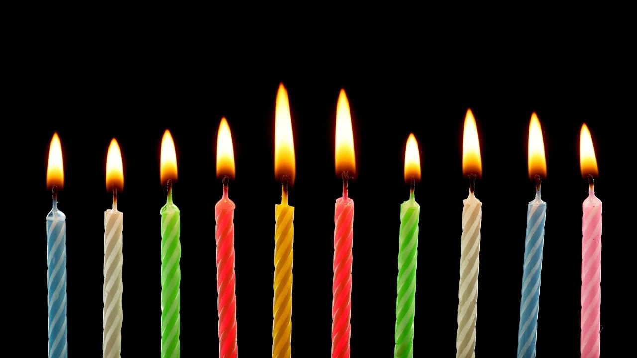 Ten Birthday Candles Burning