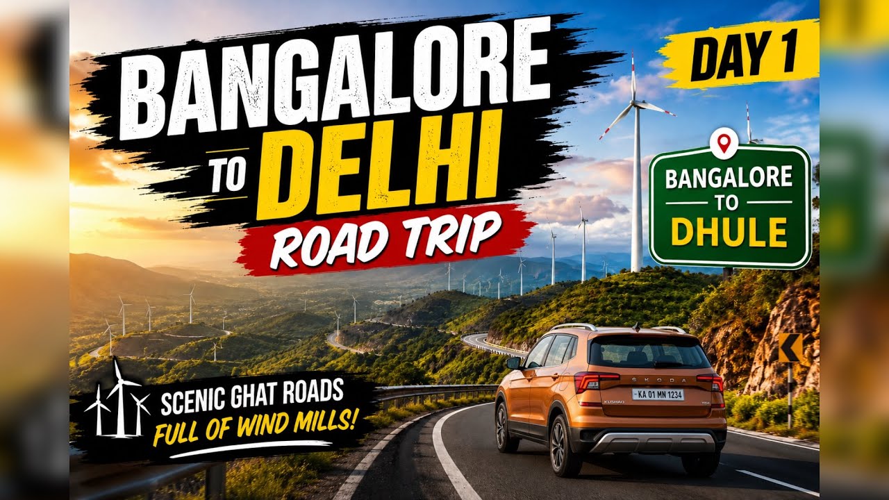 Day 1! Bangalore to Delhi! Via Mumbai Delhi Expressway!  Halt @Dhule, MH! Scenic Rd #skodakushaq #vw