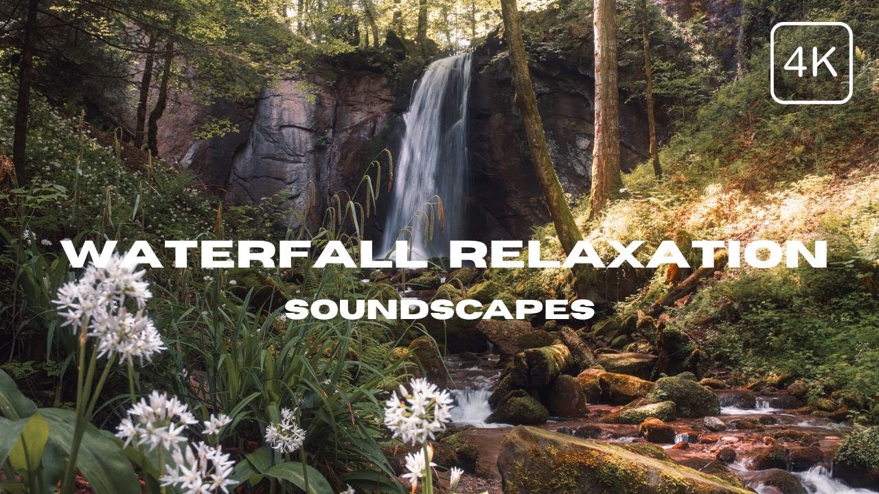 Finstersee Waterfall Relaxation 🍃 - Water White Noise for Sleep & Calm (1 Hour, 4K)