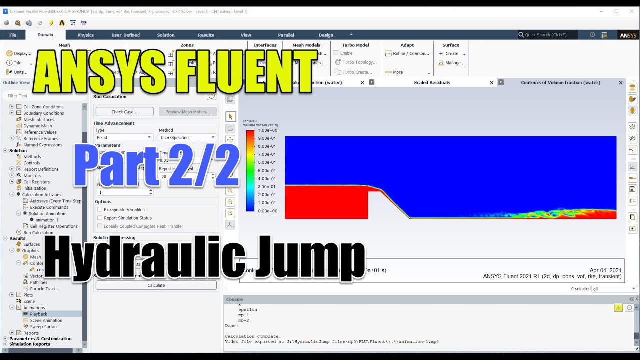 ✅ #Ansys Fluent Tutorial | Hydraulic Jump Tutorial | Part 2/2