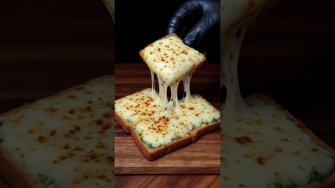 Cheesy garlic bread asmr | ultimate cheese pull | #shorts