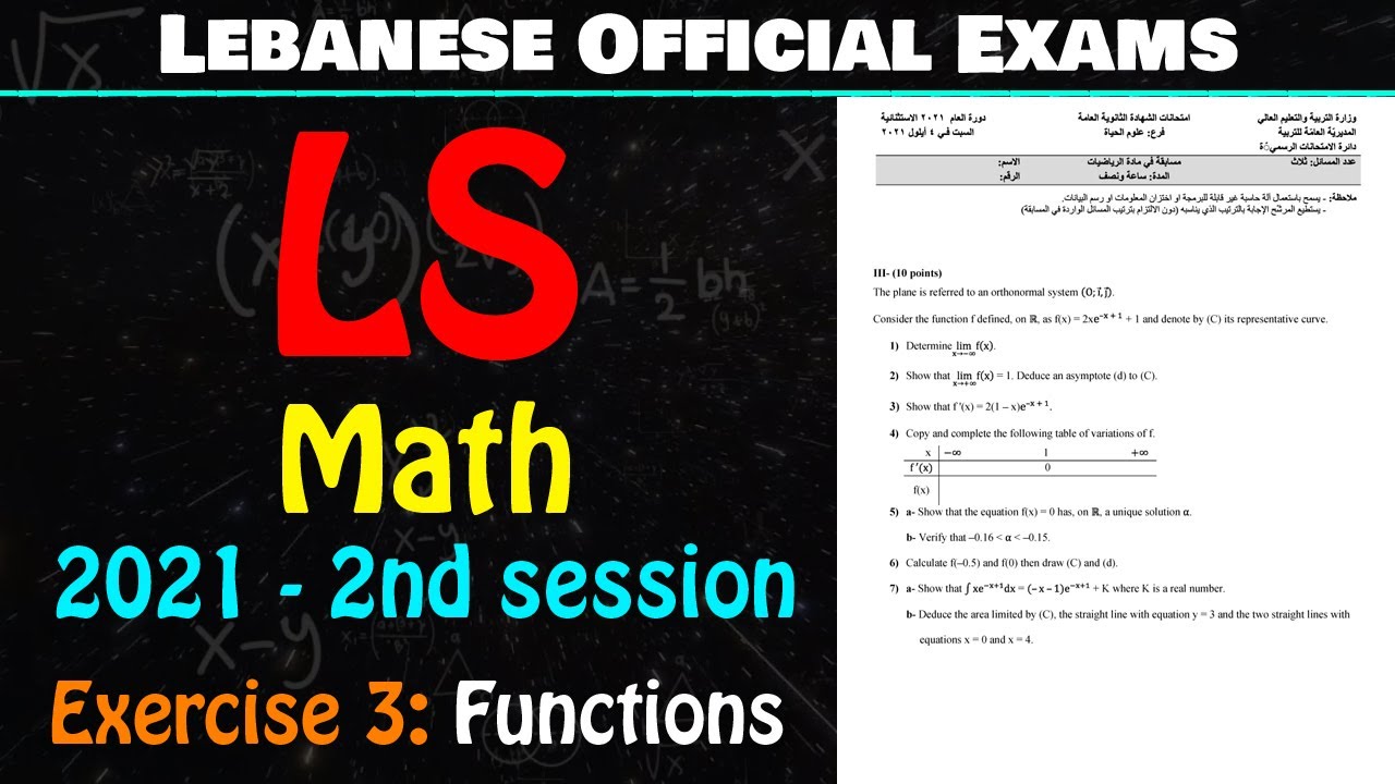 LS - 2021 - 2nd Session - Math -  Exercise 3 - Functions