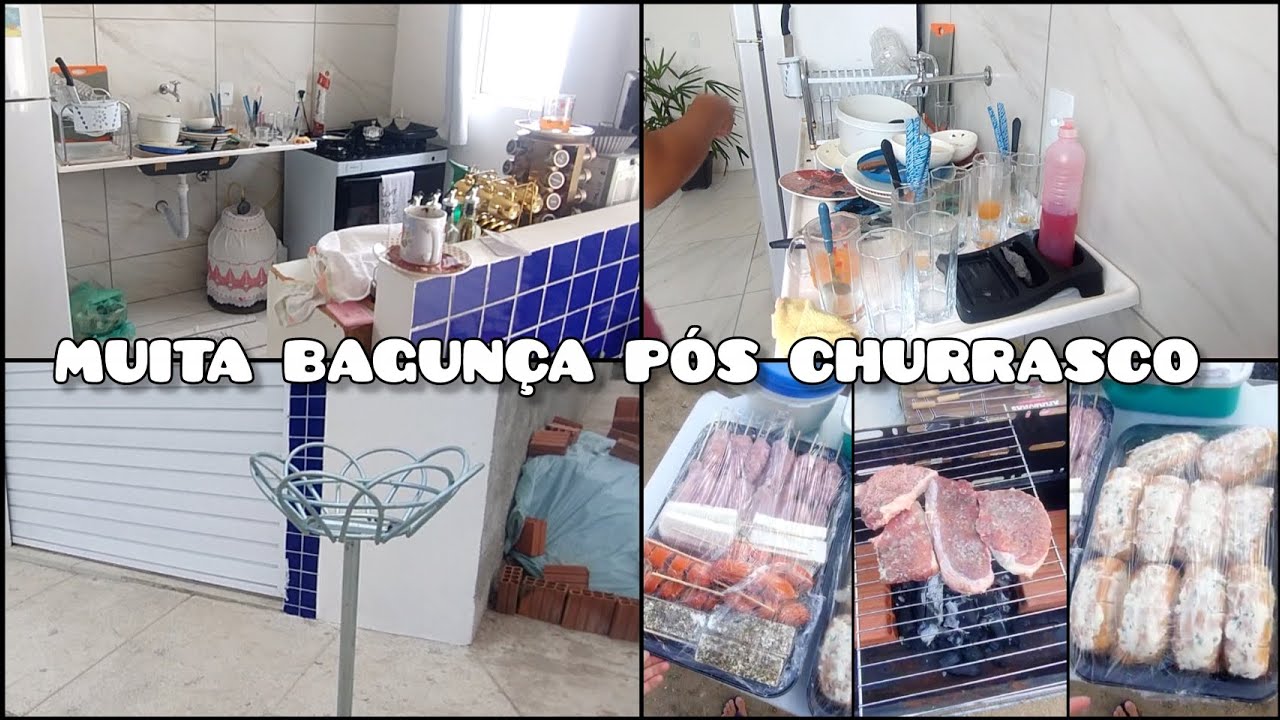 Limpando a bagunça pós churrasco 