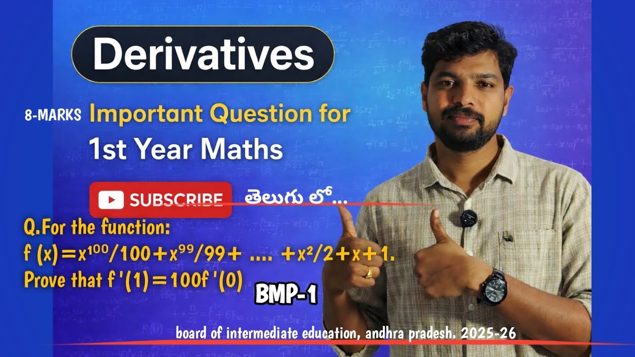Video-1💥Expected 8-Marks #2026 #boardexam #ap #jr #intermediate#mathematics | limits & derivatives |
