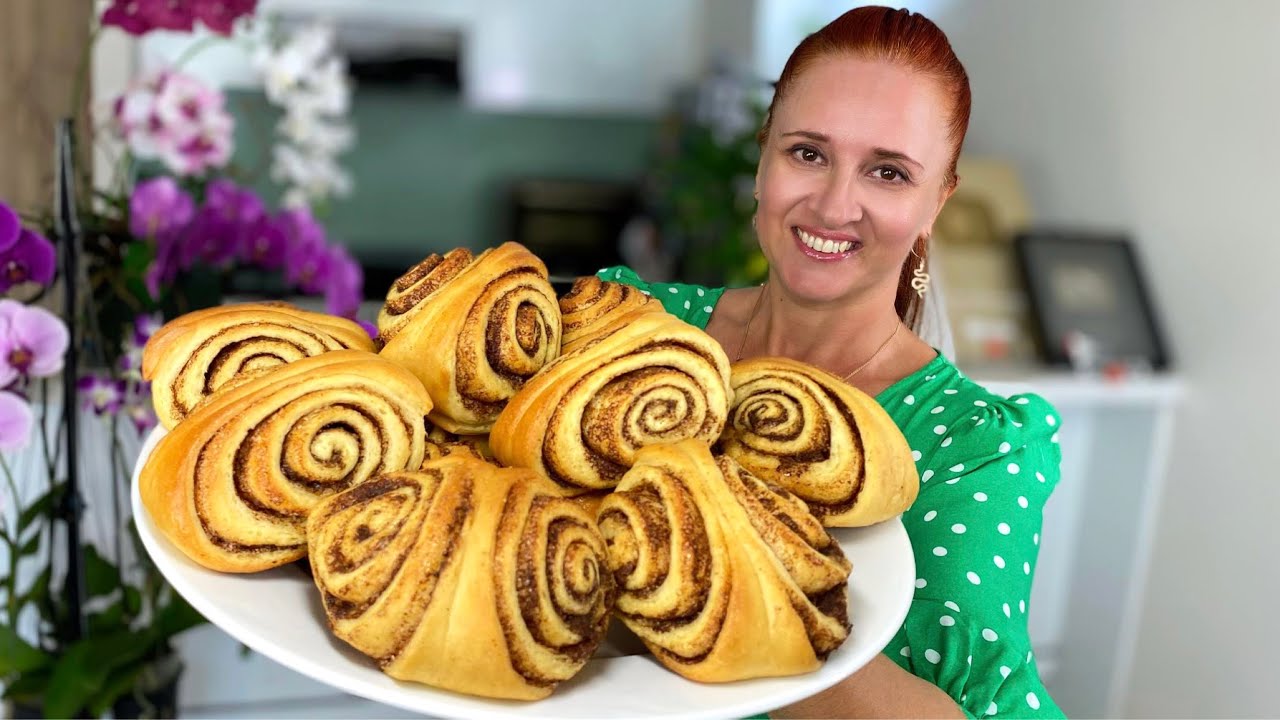 Нежные булочки с корицей Францева булочка немецкая выпечка Люда Изи Кук выпечка булочек