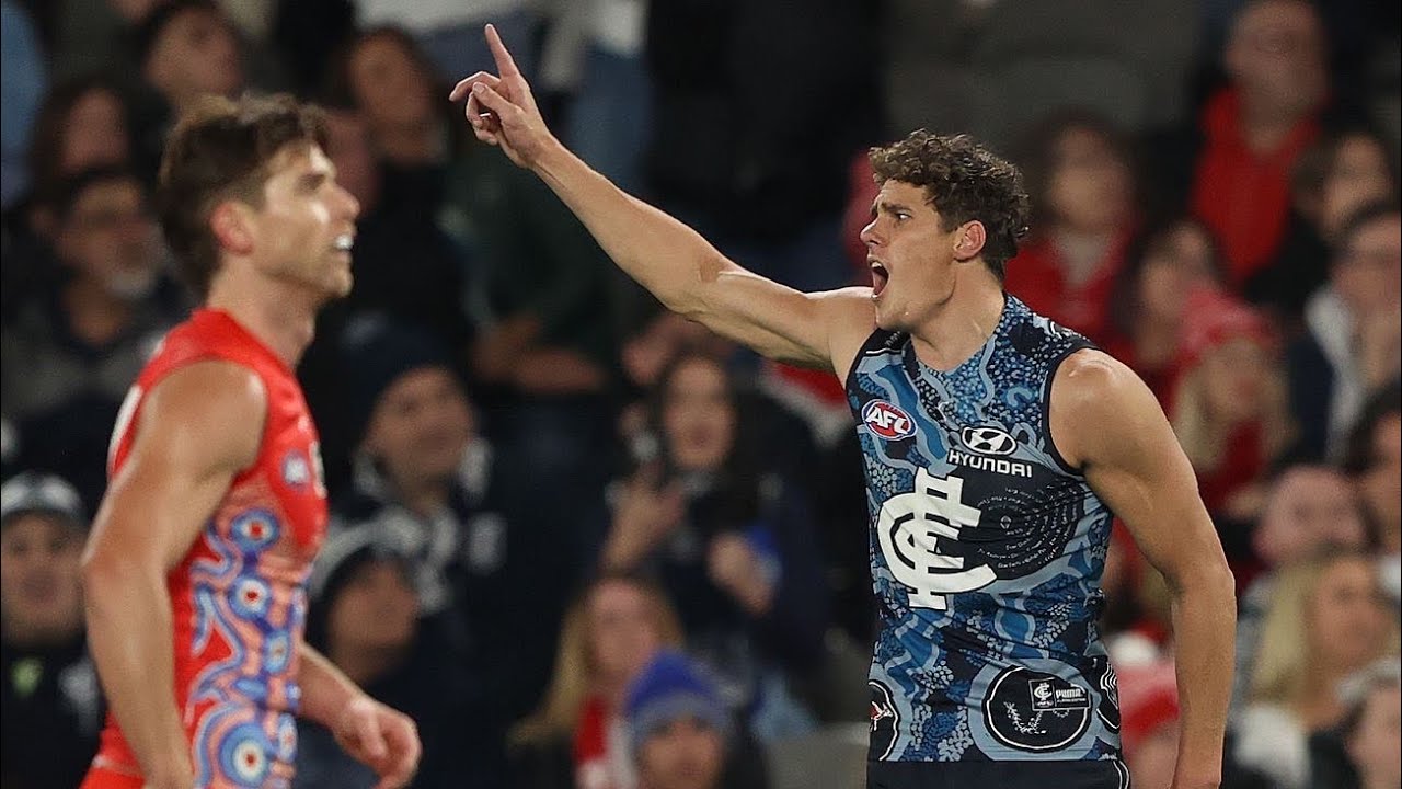 Charlie Curnow kicks 6 goals in the Blues win over Sydney