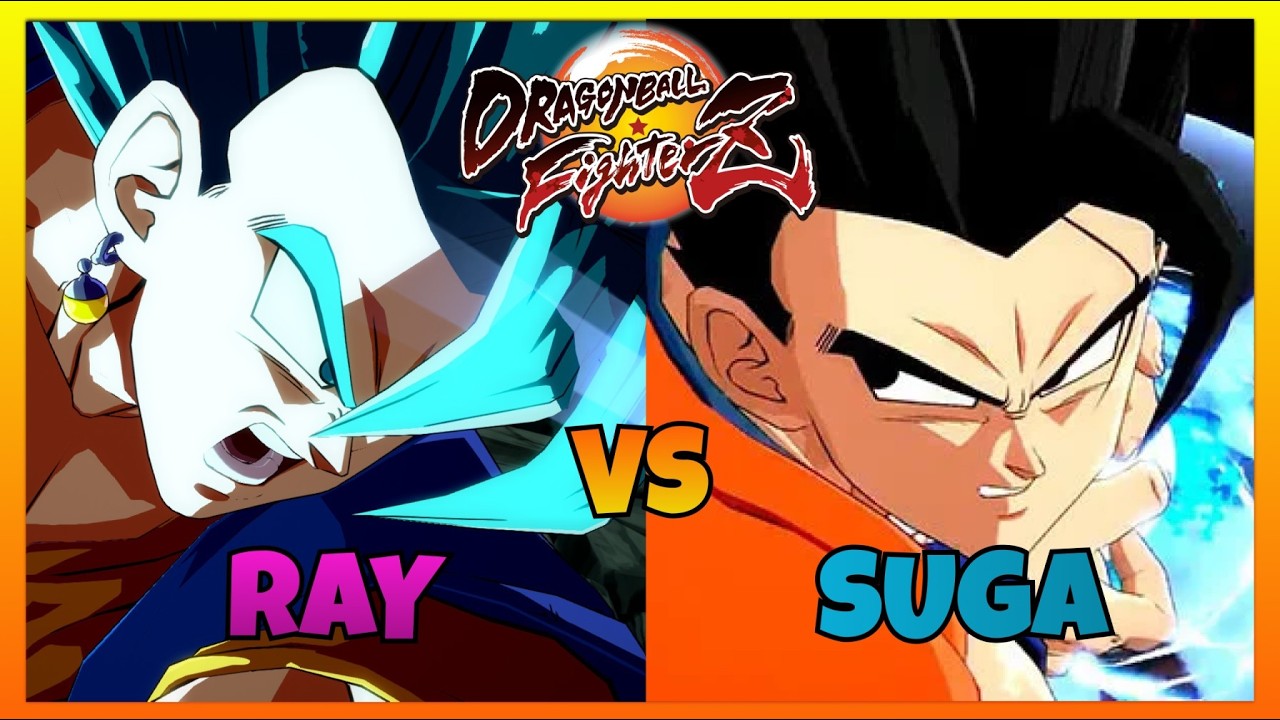 DBFZ - RAY vs SUGA gameplays (Fusion Bros, Android 17 vs Blue Vegeta, Cell, Adult Gohan)