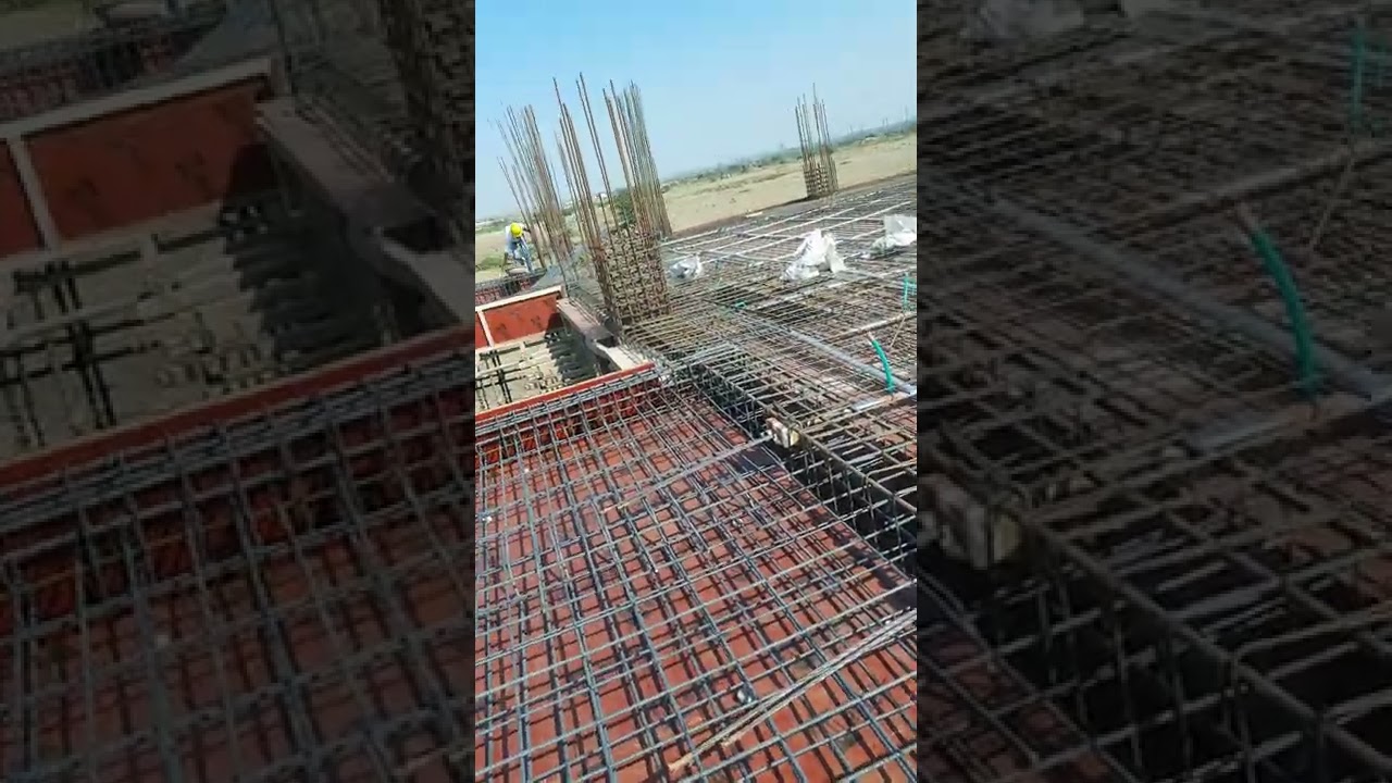 Post-tensioned (PT) slabs are typically flat slabsPT slab in industrial constructio #civil