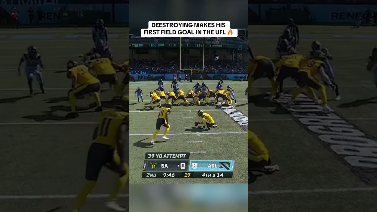 Deestroying&rsquo;s first UFL field goal 🏈