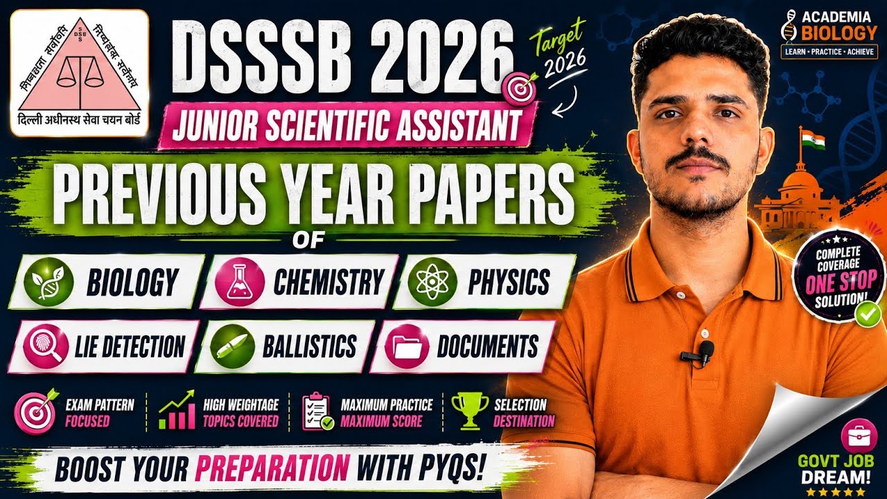 DSSSB Junior Scientific Assistant 2026 | Most Important PYQs & Pattern #dsssb #dsssbexam #dsssbjsa 