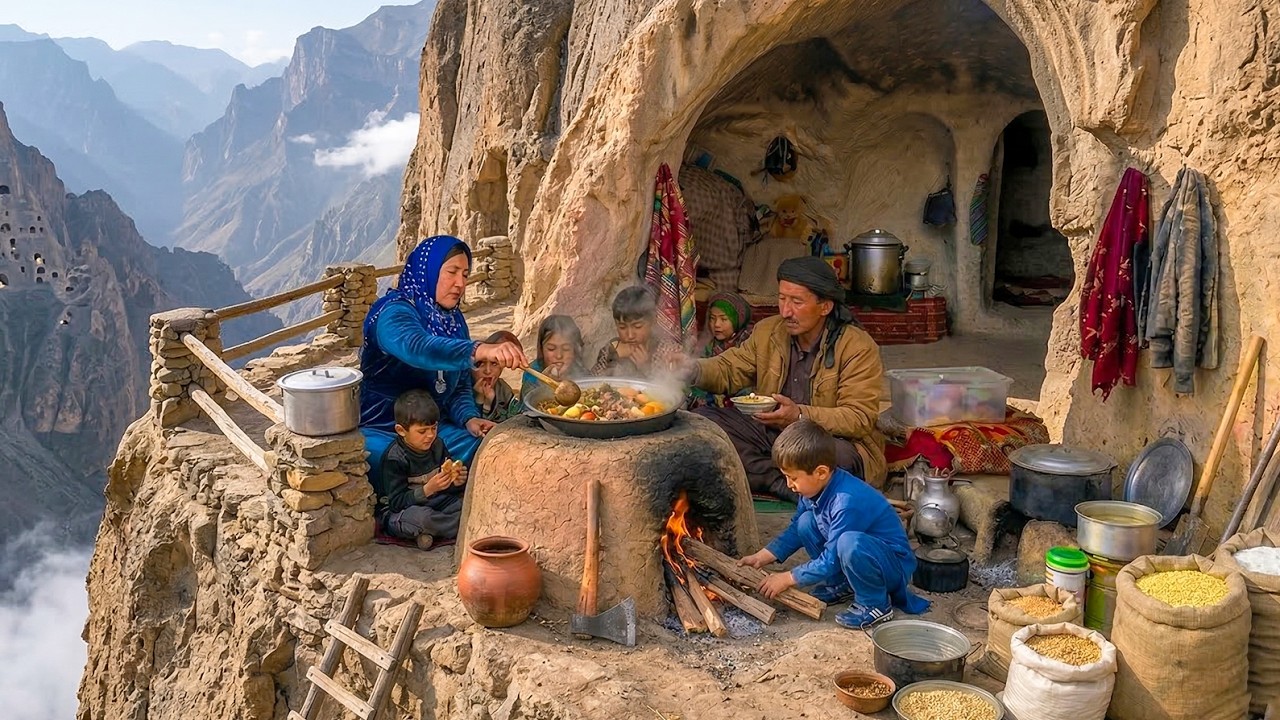 How This Family Survives Living in a Cave | Afghanistan Rural Life