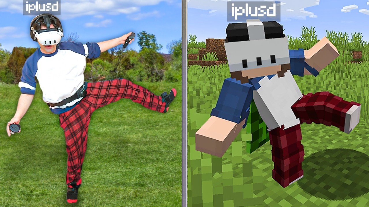 Ger&ccedil;ek V&uuml;cudumla Minecraft Oynadım! - Full Body Tracking