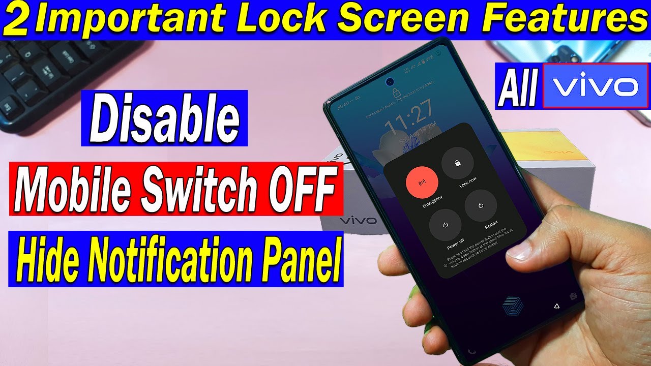 Ask Password When Vivo Mobile Switch OFF | Notification Panel OFF in Lock Screen Vivo Mobile
