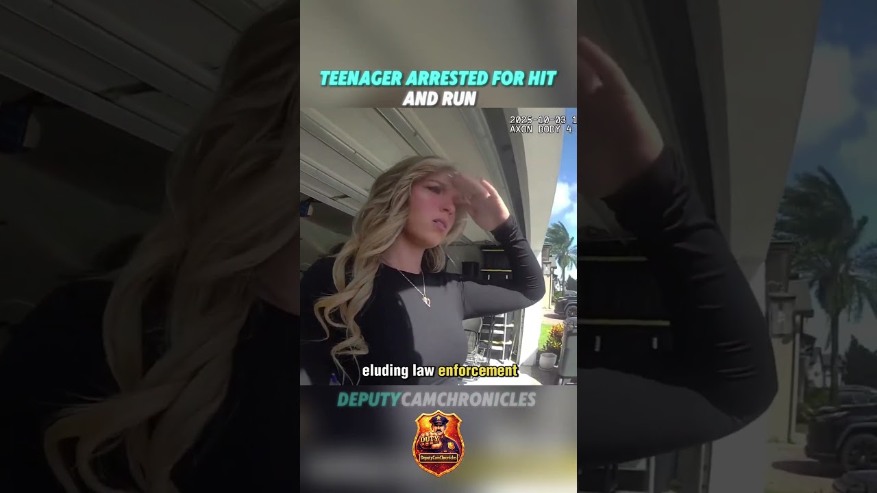 Teenager Arrested For Hit And Run🚔🚨 #bodycam #cop #cops #arrest #police