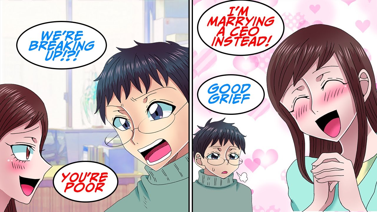 My two faced girlfriend broke up with me because I'm poor but then [Manga Dub]: