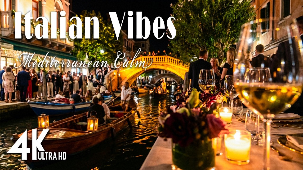 Italian Bossa Nova Night 🌙 Moonlit Italian Coast | Luxury Lounge Mix 4K