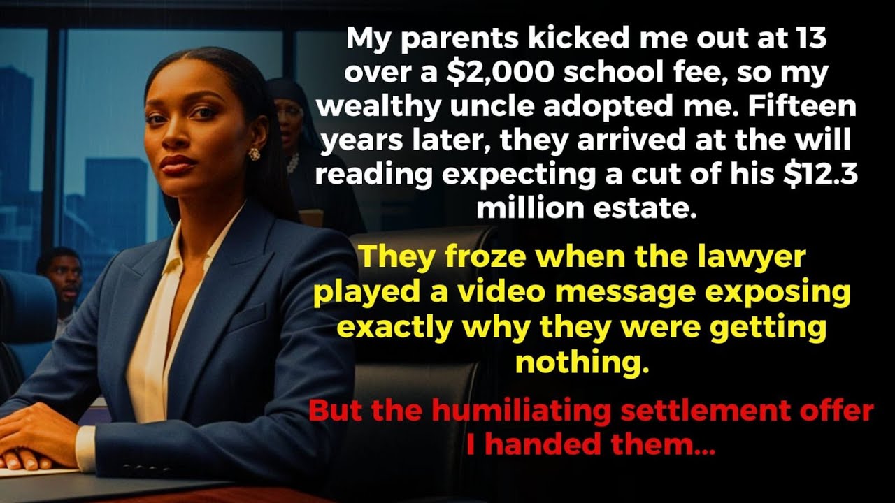 My Parents kicked me out at 13. At my Uncle's Will Reading, they screamed...