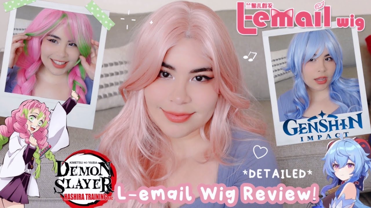 L-EMAIL WIG REVIEW *DETAILED* + Life Updates! | 3 WIGS!!! Ft. Demon Slayer & Genshin Impact!