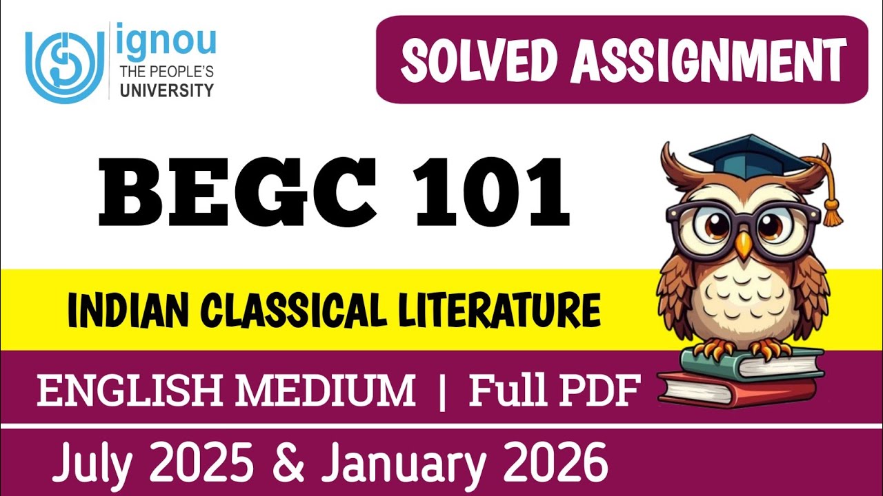 BEGC 101 solved assignment 2025-26 in English |  begc 101 solved assignment 2026 |  MIQ IGNOU 