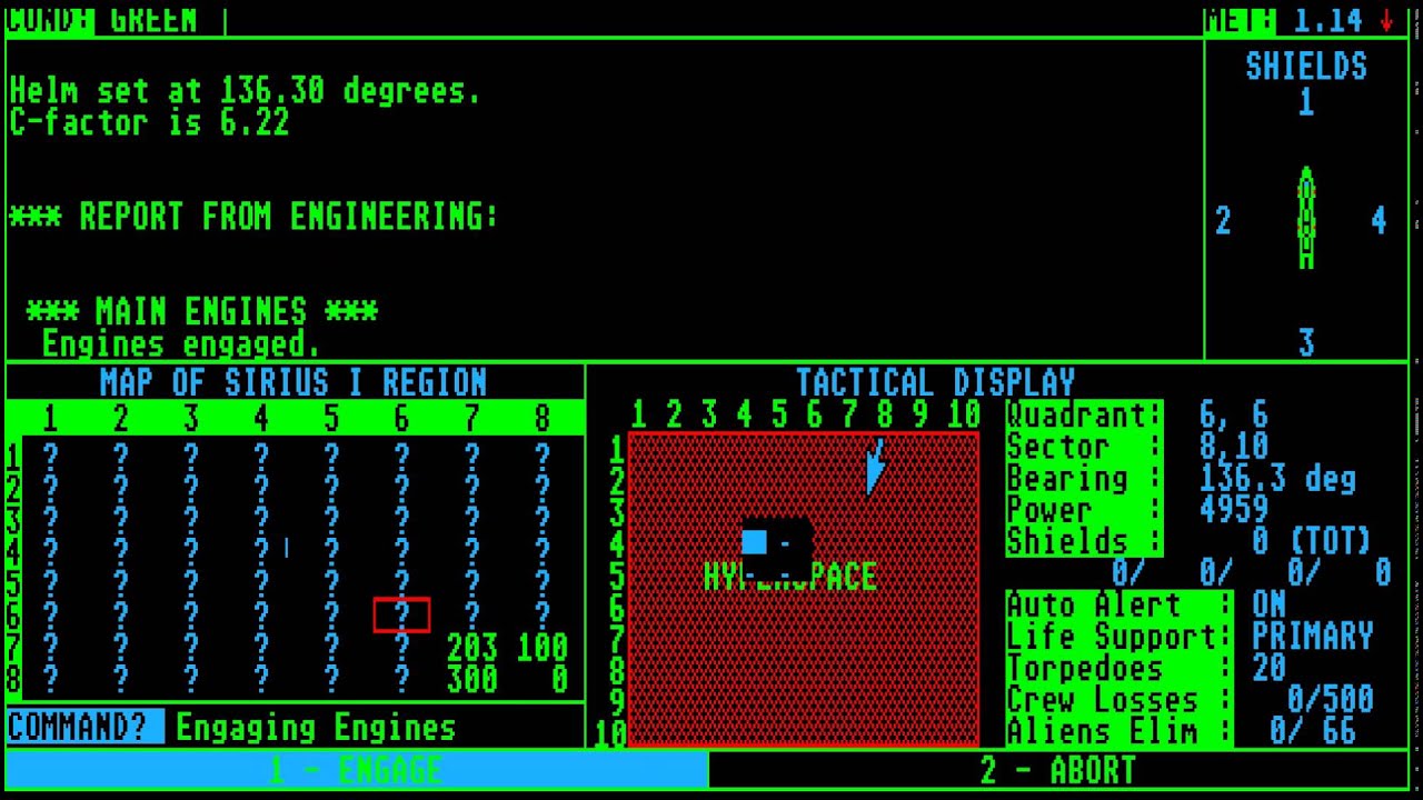 ATARI ST Star Fleet 1 STARFLEET 1 The War Begins ! The Battle begins! v2.1 1986 09 01 Interstel Corp