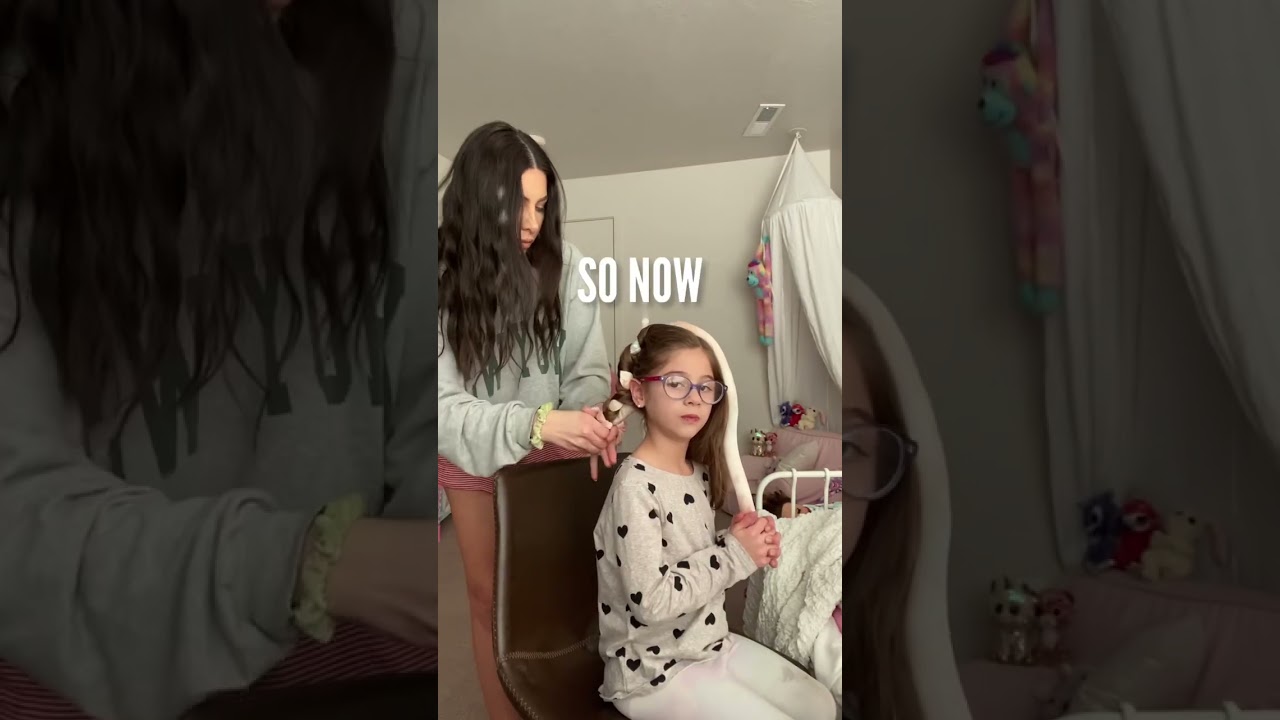 My 6 Year Old Tries HEATLESS Curls 👀🙈👏🏻 #shorts #vlog #hair #family