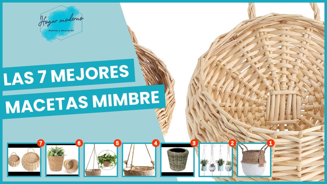 Las 7 mejores macetas mimbre