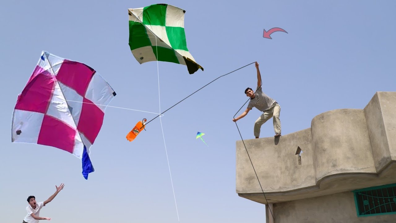ColourFul Kite Catch Roof | 8 Feet Kite Chori