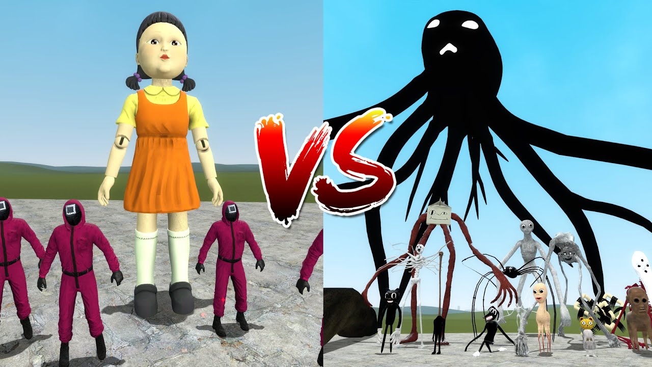 ИГРА В КАЛЬМАРА ПРОТИВ ВСЕХ МОНСТРОВ ТРЕВОРА ХЕНДЕРСОНА SQUID GAME VS TREVOR HENDERSON CREATURES SCP