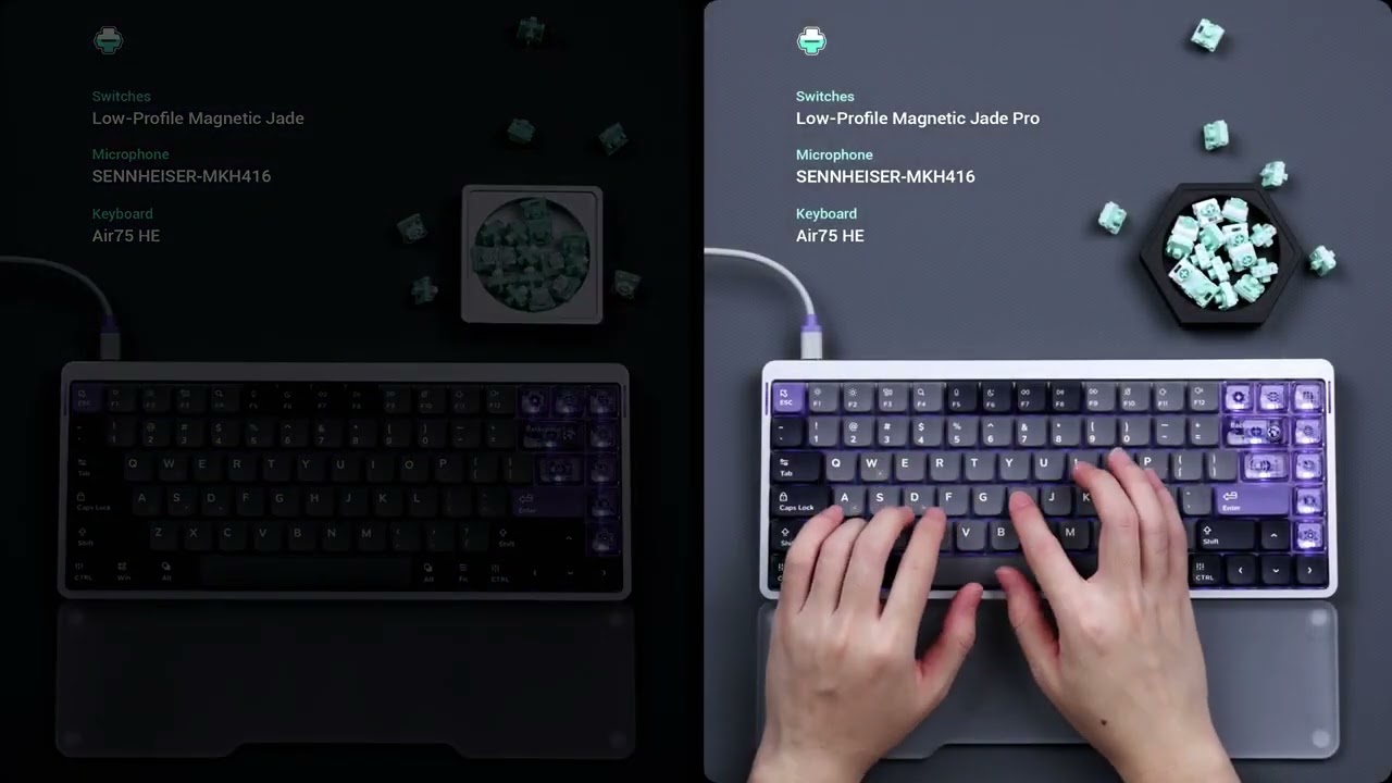 Air75 HE Typing Sounds   Low Profile Magnetic Jade   Low Profile Magnetic Jade Pro