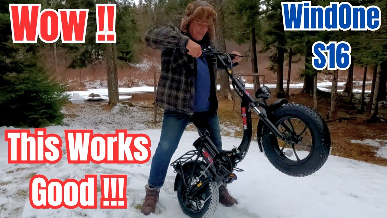 Powerful but Compact Folding WindOne S16  Fat Tire E bike