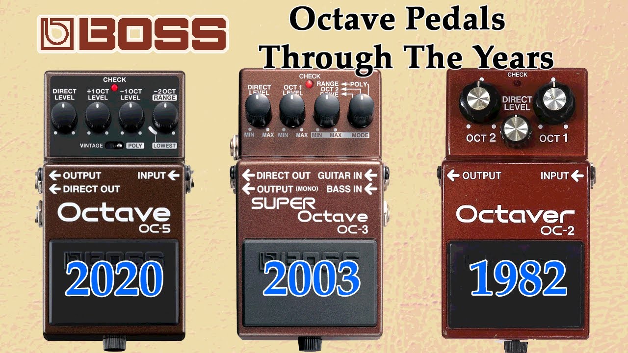 Boss Octave Pedals Through The Years (OC-2, OC-3, OC-5)