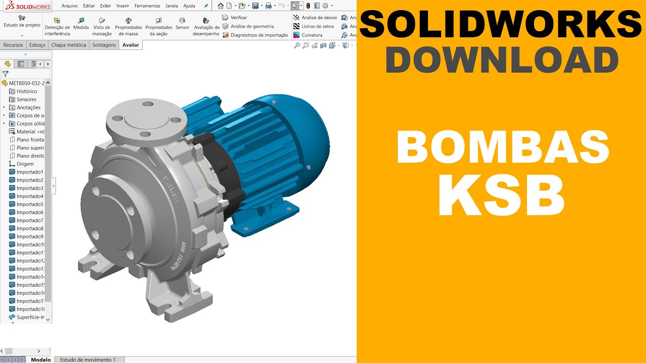 SOLIDWORKS | COMO BAIXAR ARQUIVOS 3D DAS BOMBAS KSB #solidworks