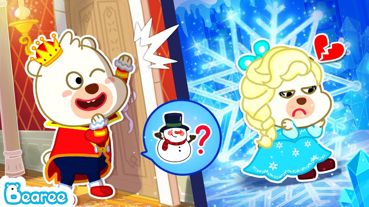 Elsa Wants to Play, But She Can’t Control Icy Powers! Princess Stories for Kids👸 Bearee Bear Cartoon
