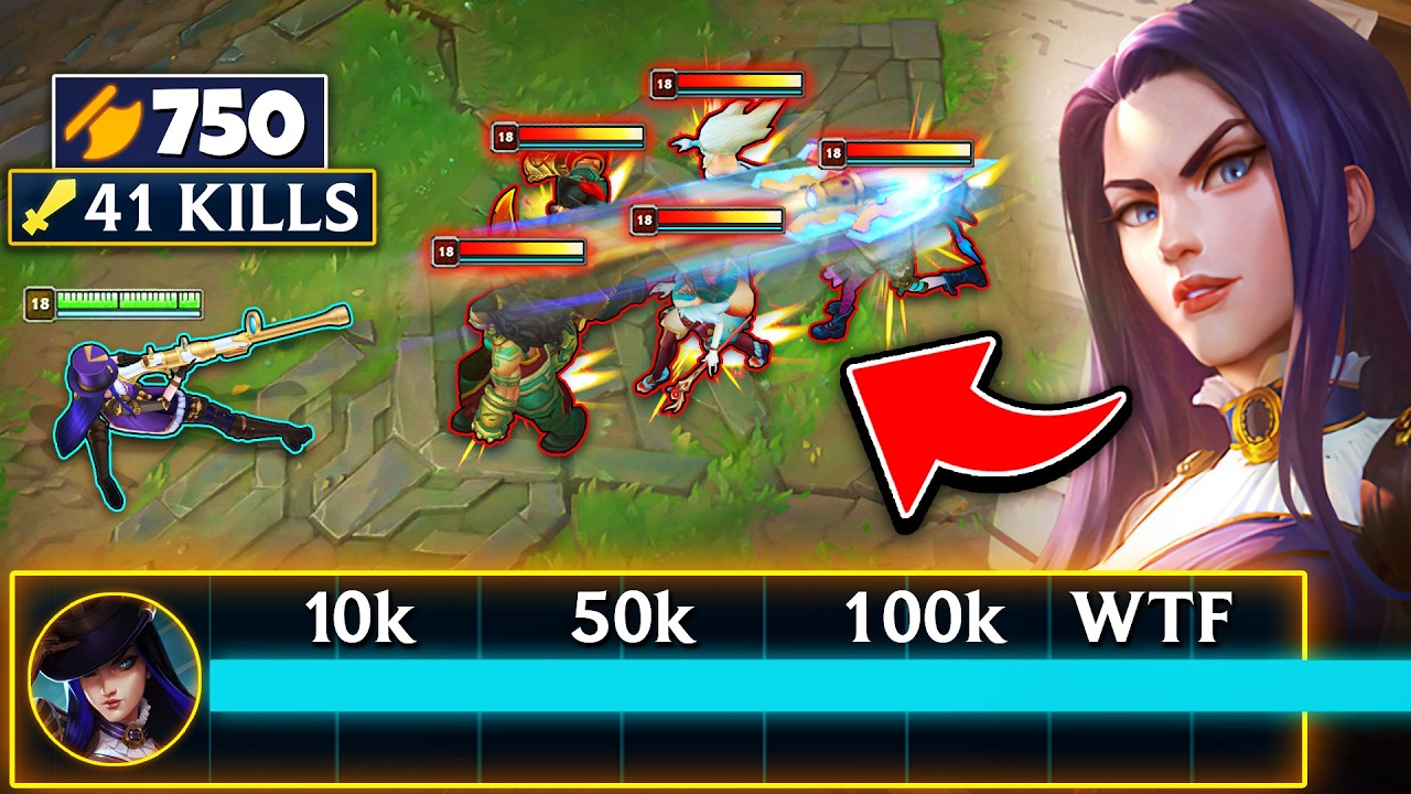 This Caitlyn game was the best I've played in 15 years... (41 KILLS, 100,000+ DAMAGE)