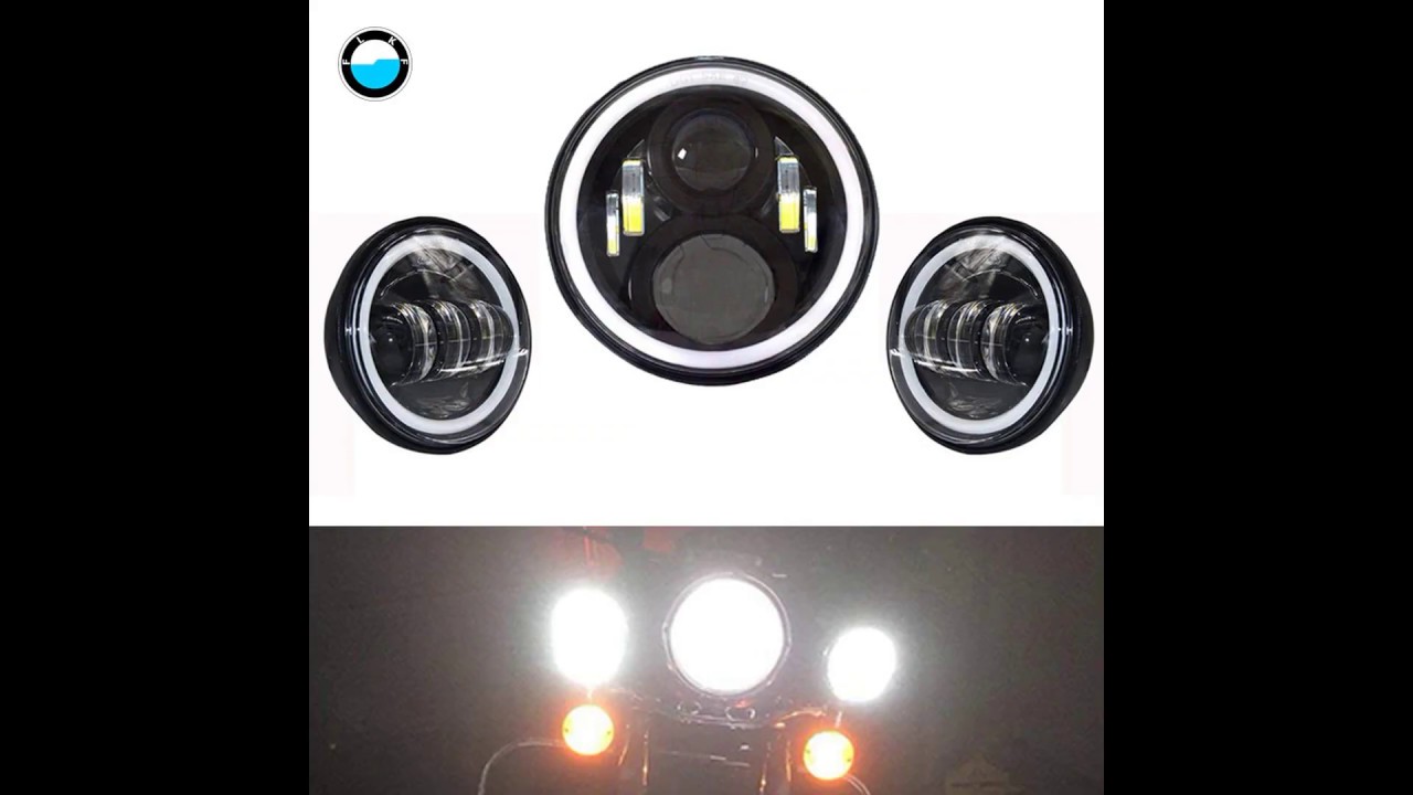 Harley Electra Glide LED Lighting (диодные фары - установка)