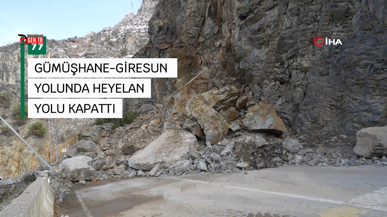 GÜMÜŞHANE-GİRESUN YOLUNDA KORKUTAN HEYELAN! 😱 Yol Çift Yönlü Kapandı!