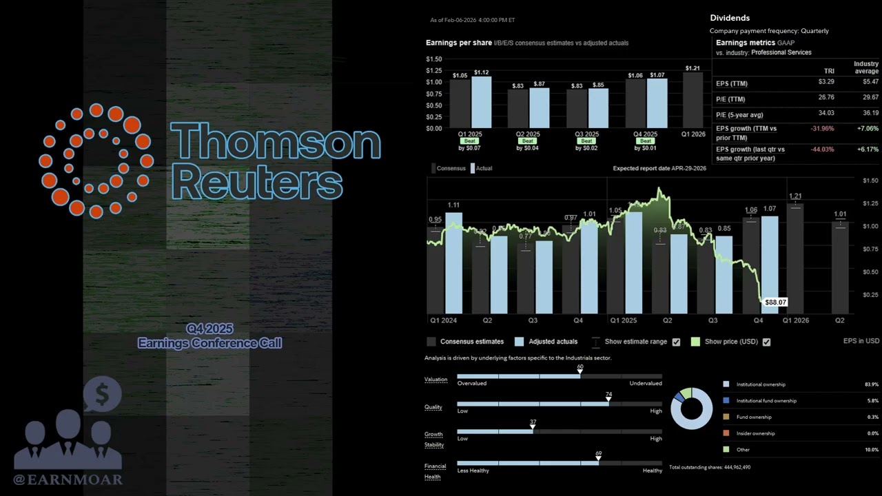 $TRI Thomson Reuters Q4 2025 Earnings Conference Call