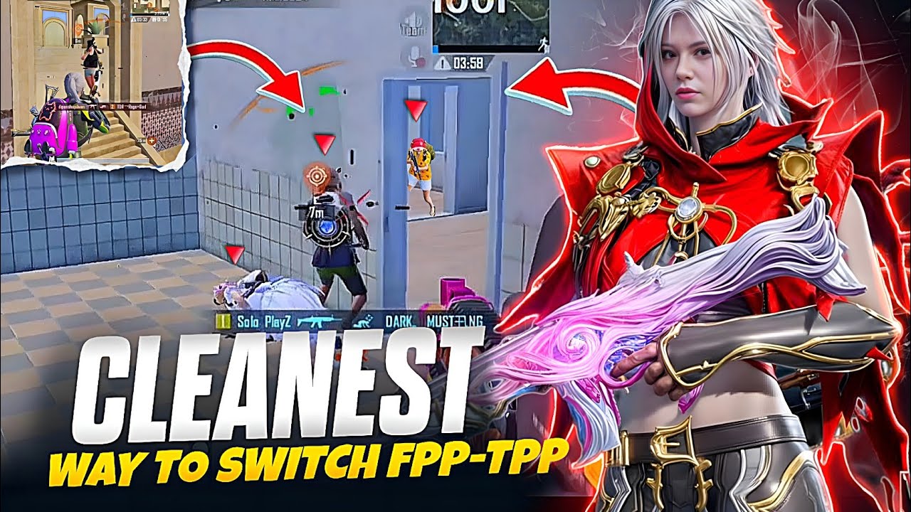 CLEANEST* WAY TO SWITCH FPP-TPP 🔱[ Vs. Streamer 💀] Fastest 1vs4 Clutches || BGMI 🔥