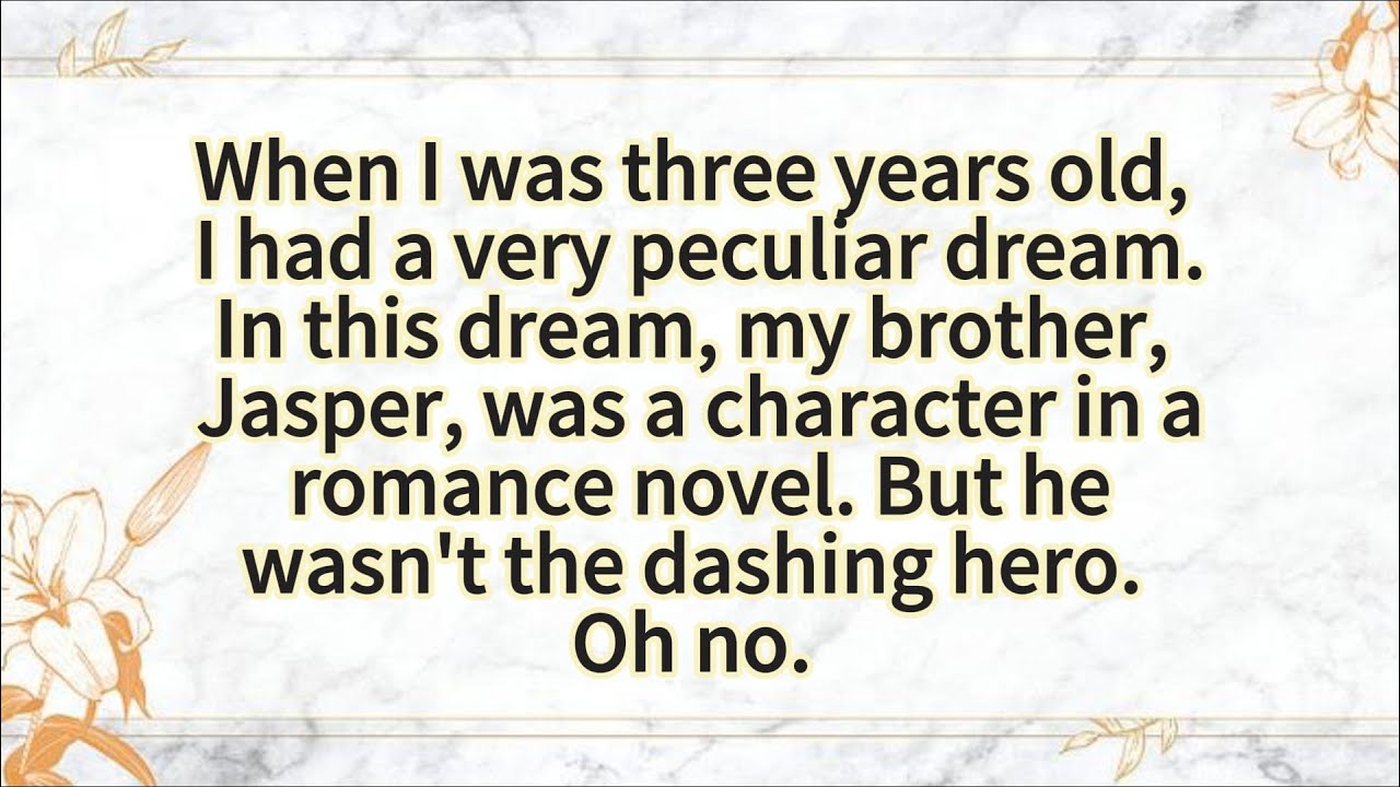 When I was three years old, I had a very peculiar dream.