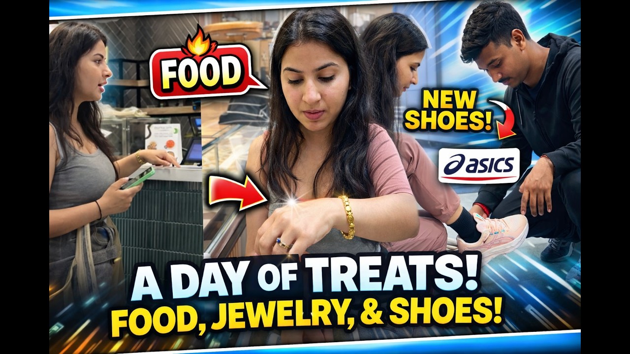 🔥 A Day of Treats! Food 🍔 Gold Jewellery 💎 & ASICS Nimbus 28 👟