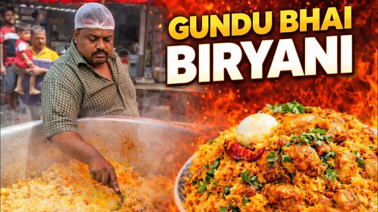 Madurai Famous Gundubhai Grand Mutton Biryani full making #food #asmr #video