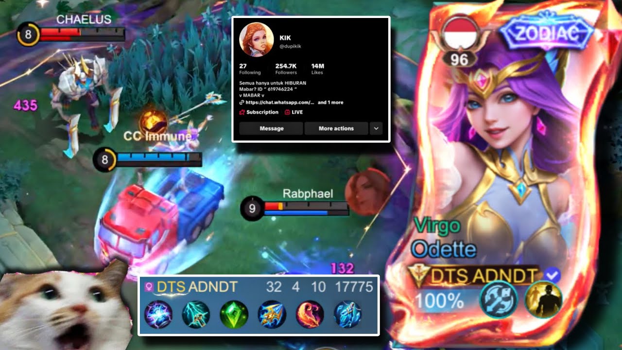 ODETTE 32 KILL COMBO SAMA KIK TIKTOK GOKGOK LORD !!!