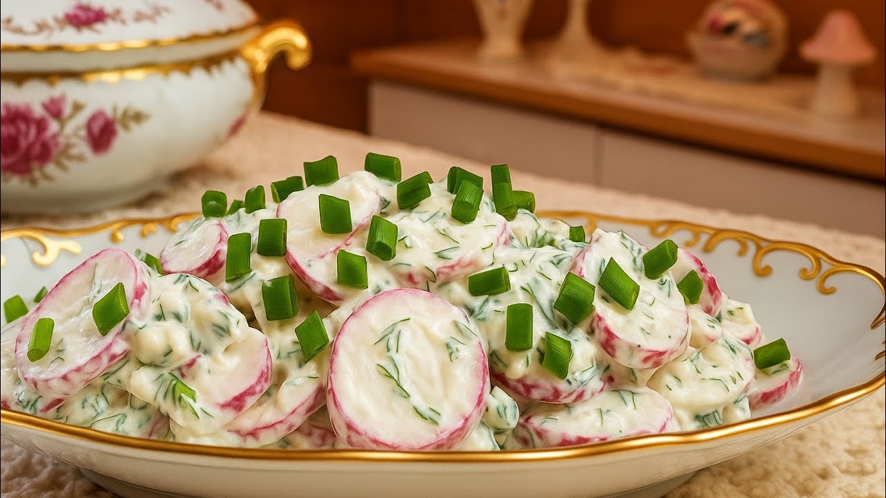 Omis Radieschen Salat/ Frühsommersalat/ Grillbeilage/ Easyrecept