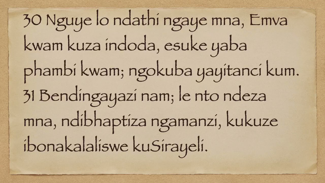 UYOHANE 1/ xhosa AudioBible